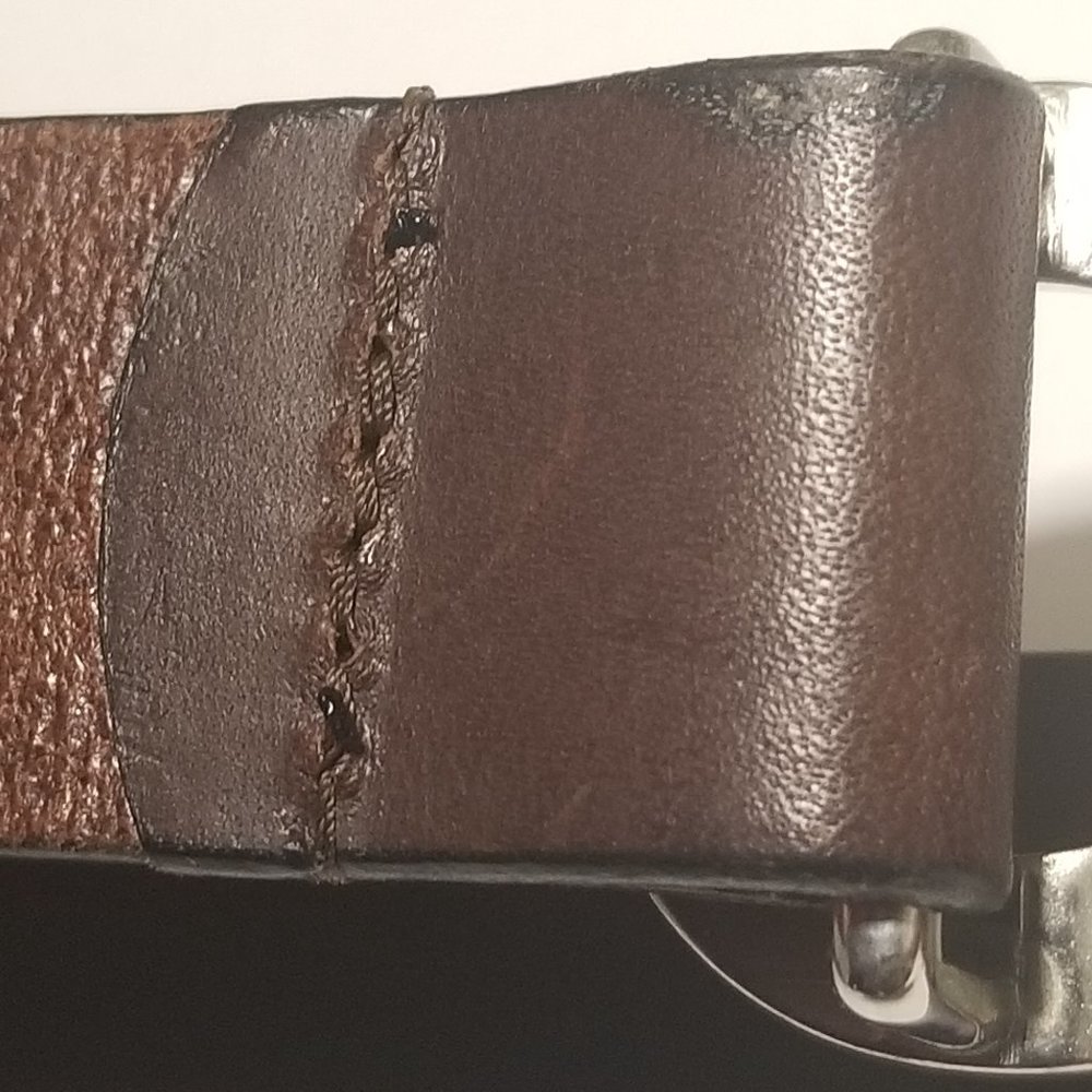 90s D&G Dolce & Gabbana Ladies Silver Metal Belt Buckle Genuine Leather S-8.5 - Picture 7 of 11